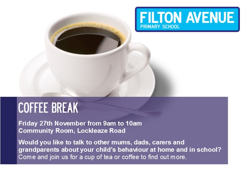 Coffee Morning for Child behaviour flyer - Coffee Morning 27th November