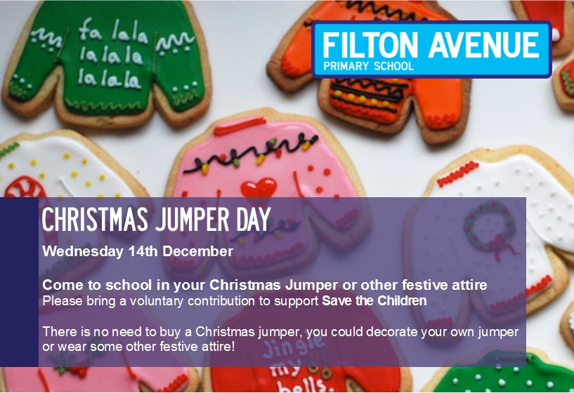 Christmas jumper day for website 2016 - Christmas Jumper Day  - Wednesday 14th December